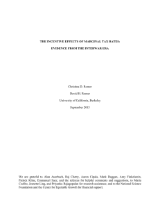 Christina D. Romer David H. Romer University of California, Berkeley