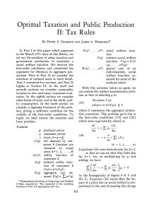 Optimal Taxation and Public