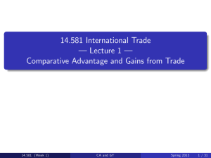 14.581 International Trade — Lecture 1 — 14.581
