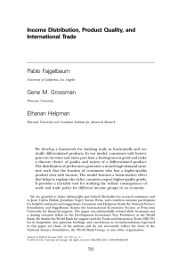 Income Distribution, Product Quality, and International Trade Pablo Fajgelbaum Gene M. Grossman