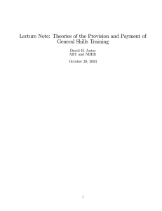 Lecture Note: Theories of the Provision and Payment of