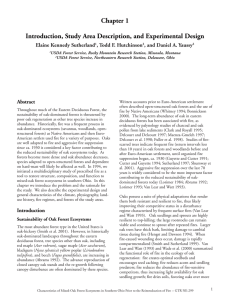 Chapter 1 Introduction, Study Area Description, and Experimental Design Elaine Kennedy Sutherland