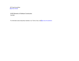 6.005 Elements of Software Construction MIT OpenCourseWare Fall 2008 .