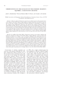 OBSERVATIONS ON THE ECOLOGY OF THE ENDEMIC MEARNS’S TAMIASCIURUS MEARNSI J L. K