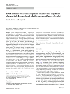 Levels of social behaviors and genetic structure in a population
