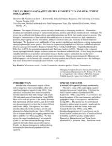 TREE SQUIRRELS AS INVASIVE SPECIES: CONSERVATION AND MANAGEMENT IMPLICATIONS