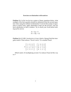 Exercises Problem In  the  two-by-two  system  of ... multiple of the ﬁrst equation should be subtracted from the...