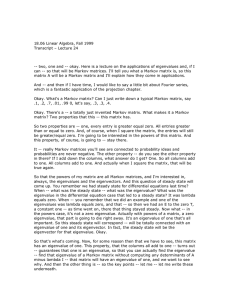 18.06 Linear Algebra, Fall 1999 Transcript – Lecture 24