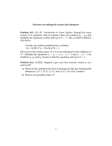 Exercises Problem (4.1  #7.  Introduction  to  Linear ... system of m equations with no solution, there are numbers...