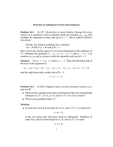 Exercises Problem (4.1 #7.  Introduction to Linear Algebra:  Strang) For... system of m equations with no solution, there are numbers...