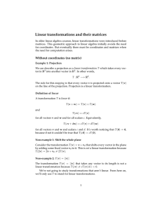 Linear transformations and their matrices