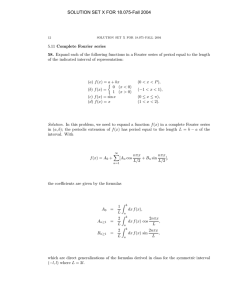 SOLUTION SET X FOR 18.075-Fall 2004