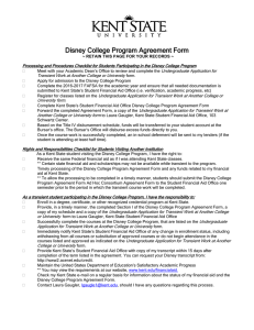 Disney College Program Agreement Form