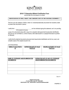 2016-17 Citizenship Affidavit Certification Form