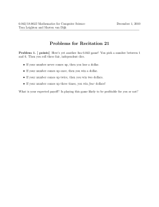 Problems  for  Recitation  21