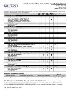 Roadmap: Technical and Applied Studies - Computer Technology General -... Technical and Applied Studies