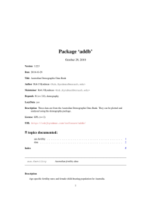 Package ‘addb’ October 29, 2010