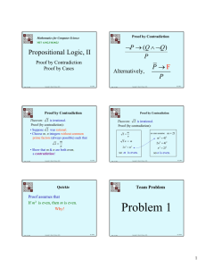 Propositional Logic, II → F P