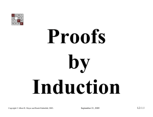 Proofs by Induction L2-1.1