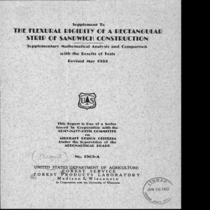 FLEXURAL RIGIDITY OF A RECTANCUILAIP STRIP Of SANDWICI1 CONSTRUCTION