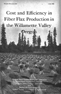 Cost and Efficiency in Fiber Flax Production in the Willamette Valley )regc
