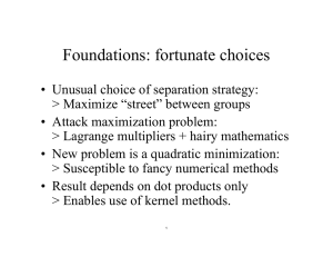 Foundations: fortunate choices