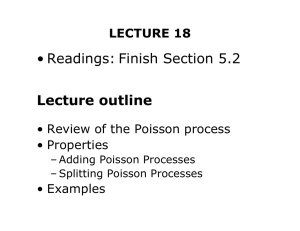 • Readings: Finish Section 5.2 Lecture outline LECTURE 18