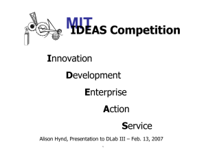 MIT IDEAS Competition I D