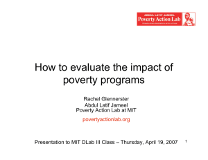 How to evaluate the impact of poverty programs