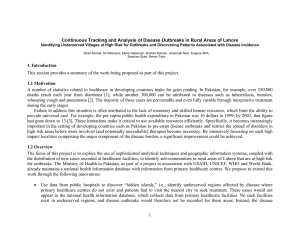 Continuous Tracking and Analysis of Disease Outbreaks in Rural Areas...