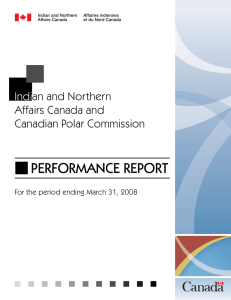 ■ PERFORMANCE REPORT Indi an and Northern