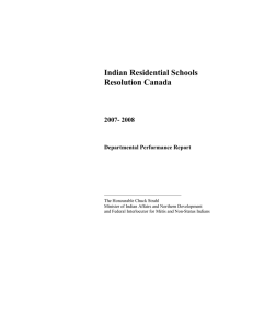 Indian Residential Schools Resolution Canada 2007- 2008