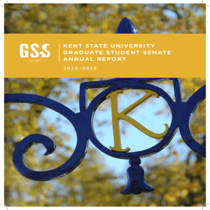 KENT STATE UNIVERSITY GRADUATE STUDENT SENATE ANNUAL REPORT 2014−2015