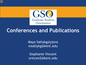 Conferences and Publications  Maya Satlykgylyjova