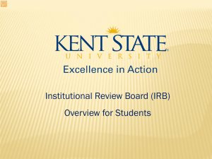 Institutional Review Board (IRB) Overview for Students