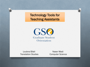 Technology Tools for Teaching Assistants Presentation (PDF)