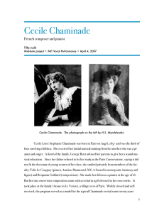 Cecile Chaminade French composer and pianist
