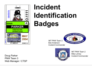 Incident Identification Badges Doug Parker