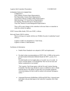 Logistics Sub-Committee Presentation  3/18/2008 NLW INTRODUCTION OF COMMITTEE: