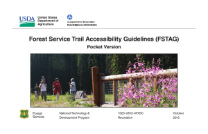 Forest Service Trail Accessibility Guidelines (FSTAG) Pocket Version Forest Service
