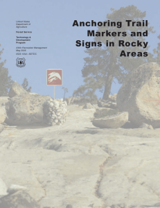 Anchoring Trail Markers and Signs in Rocky Areas