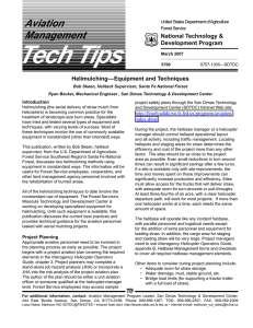 Tech Tips National Technology &amp; Development Program Helimulching—Equipment and Techniques