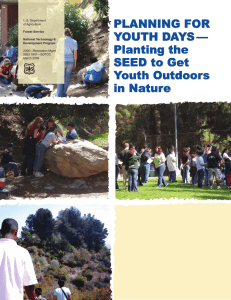 Planning for Youth DaYs  — Planting the sEED to get