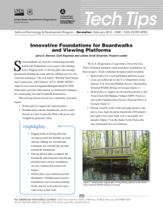 Tech Tips S Innovative Foundations for Boardwalks and Viewing Platforms