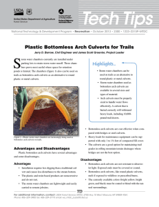 Tech Tips S Plastic Bottomless Arch Culverts for Trails Highlights…