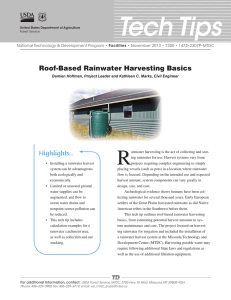 Tech Tips R Roof-Based Rainwater Harvesting Basics Highlights…