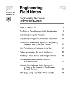 Engineering Field Notes Engineering Technical Information System