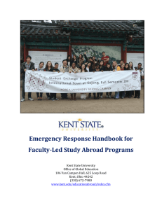 Emergency Response Handbook for Faculty-Led Study Abroad Programs