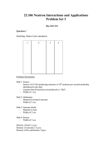 22.106 Neutron Interactions and Applications Problem Set 3
