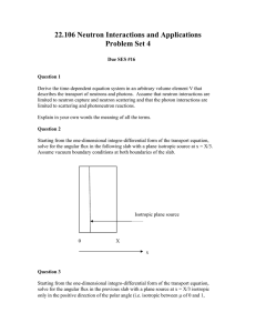 22.106 Neutron Interactions and Applications Problem Set 4